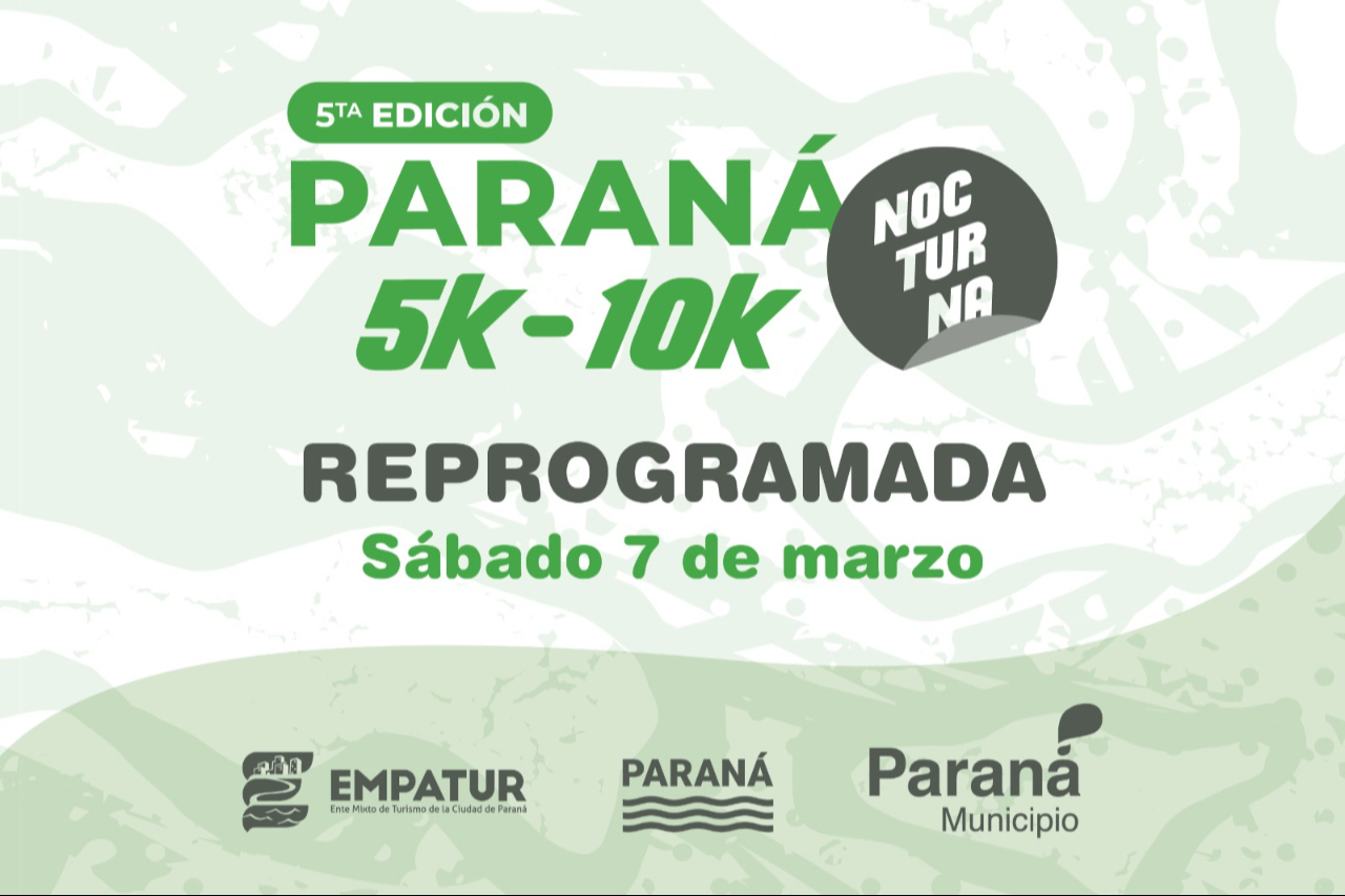 La Carrera Nocturna “Ciudad de Paraná” se corre el 7 de marzo