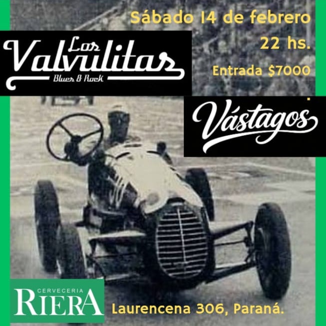 El 14 de febrero se presentará la banda de Rock y Blues "Los Valvulitas"